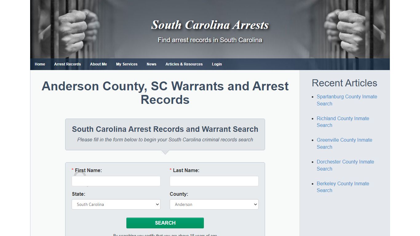 Anderson County, SC Warrants and Arrest Records